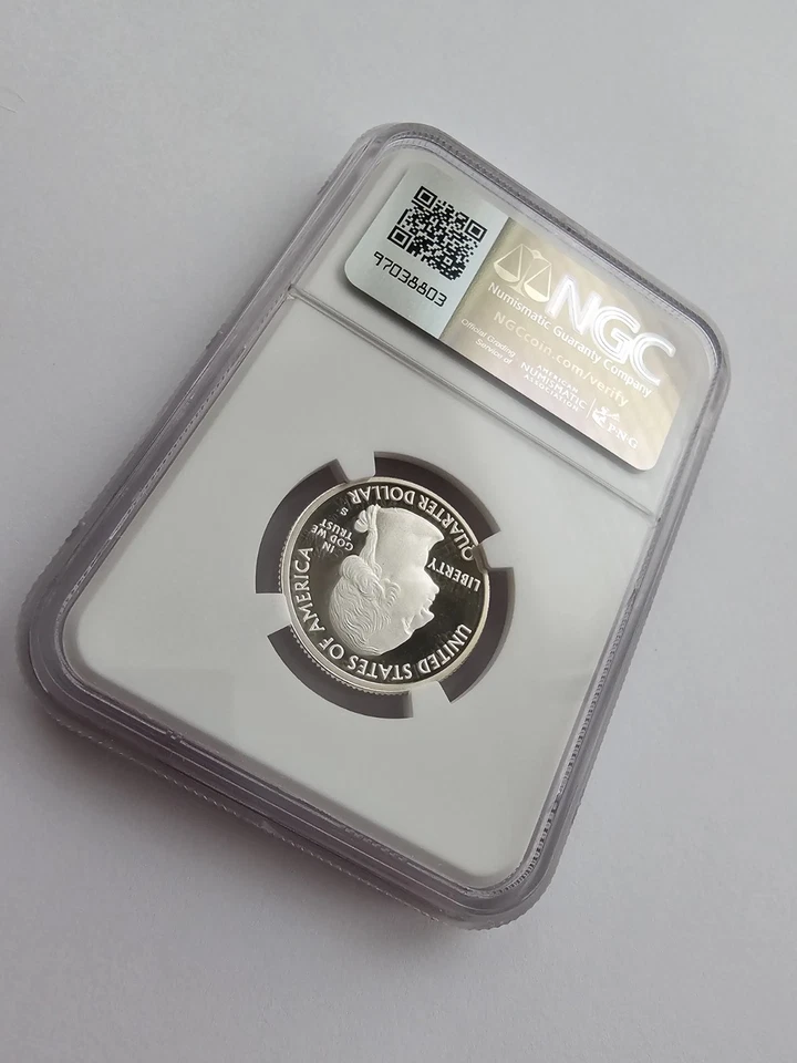 SILVER PF70 ULTRA CAMEO S MINT EL YUNQUE WASHINGTON QUARTER GRADED NGC 25C COIN  - Image 4 of 4