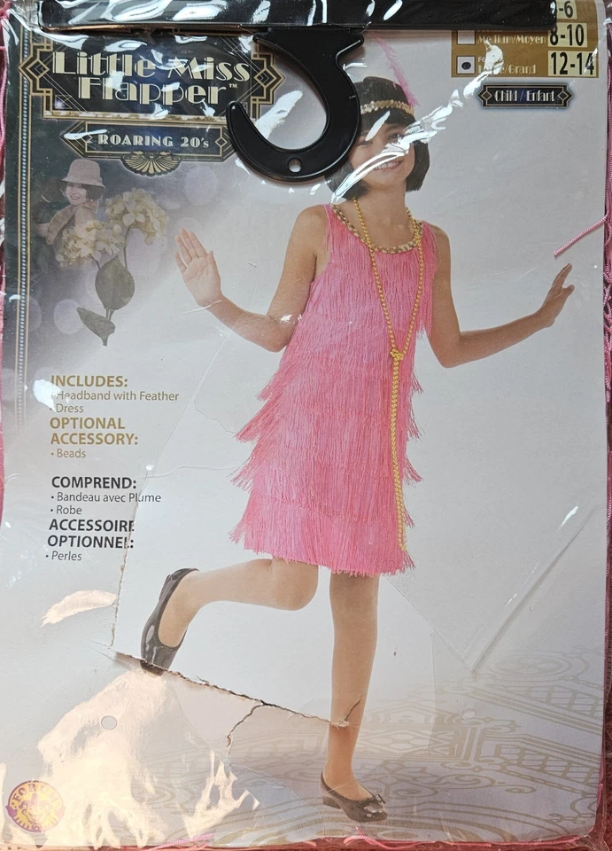 Fantasia Forum Novelties Girl's Little Miss Flapper tamanho L 12/14 - Imagem 2 de 2