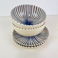 Tuhu Pottery Ceramic Dessert Salad Plates with Bowls Matrix D1 Collection