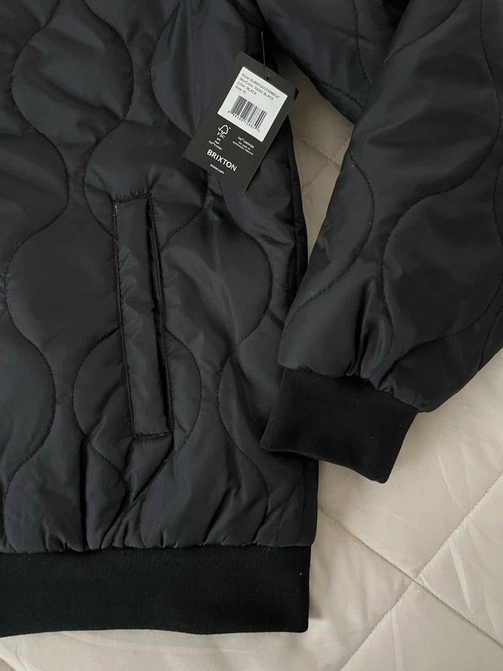 Brixton Mfg. Men's Dillinger Quilted Bomber Jacket Black Size XL BNWT - Image 2 of 4
