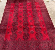 EIN DEKORATIVER ALTER HANDGEKNÜPFTER TRADITIONELLER AFGHANISCHER WOLLE AUF BAUMWOLLE TEPPICH (300 X 210 cm) x