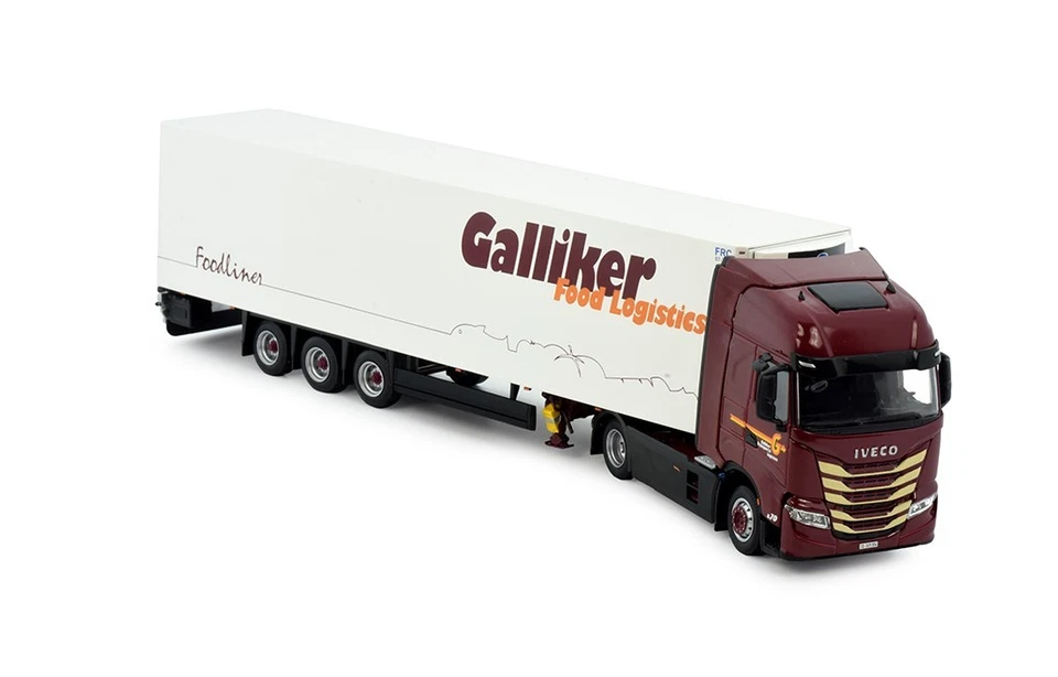 TEKNO, IVECO S-WAY 4x2 con rimorchio a 3 assi GALLIKER, 1/50, TEK83666 - Immagine 4 di 4