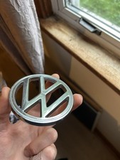 Vtg Vw Beetle Bug Front Hood Emblem Metal113853801b Original Oem- Minty