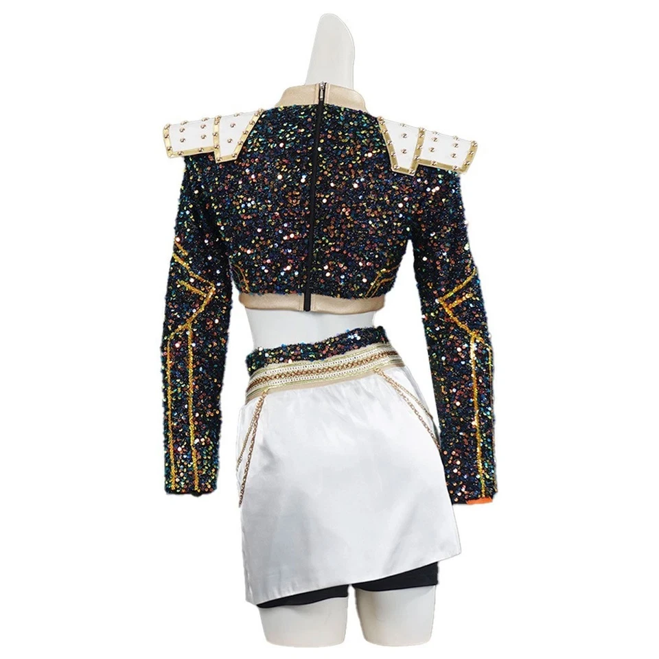 K-Pop Demon Hunters Kids Girls Fancy Dress Up Wig Costume Rumi Zoey Mira Cosplay - image 4 of 4