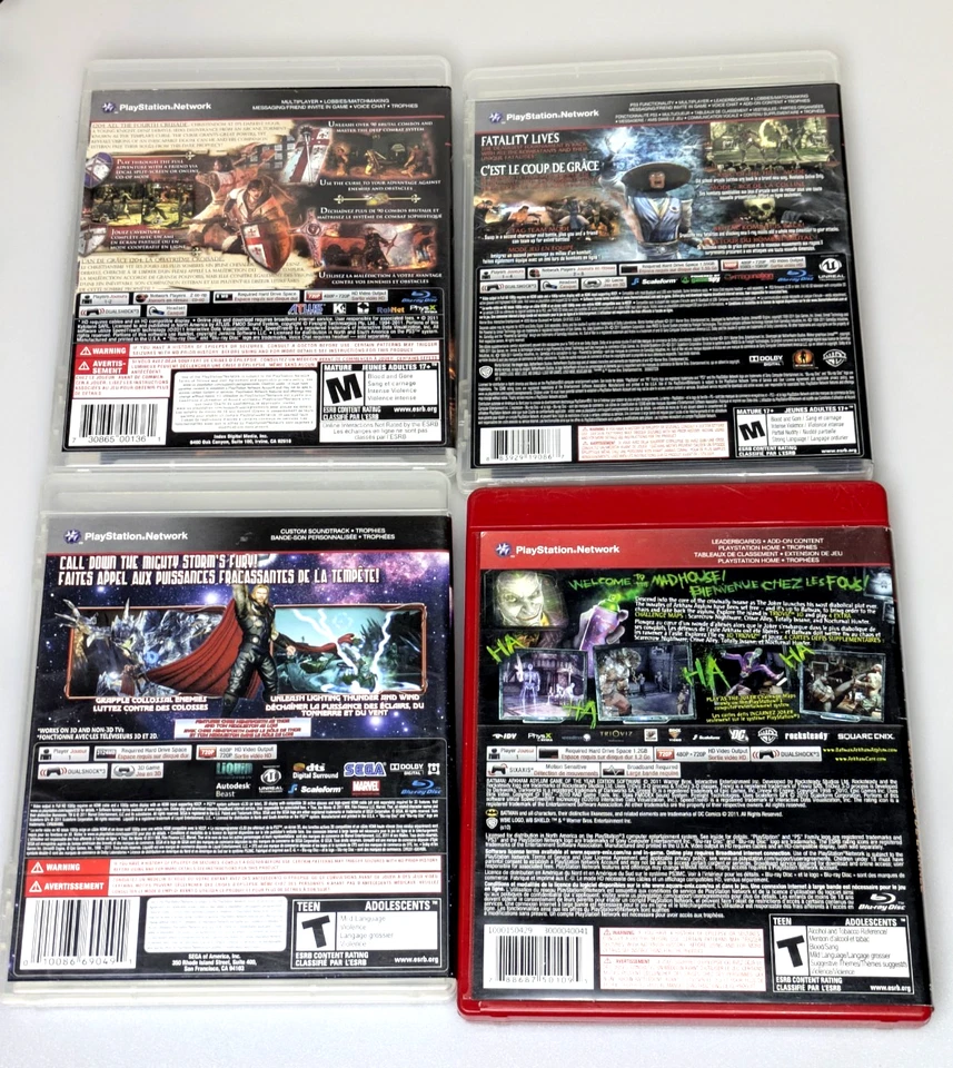PlayStation 3 Games Lot of 4 - Mortal Kombat, Batman, Thor, Cursed Crusade -CIB- - Image 2 of 4