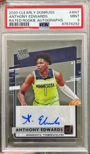 2020-21 Clearly Donruss Anthony Edwards Rated Rookie Auto PSA 9 Mint RC Antman