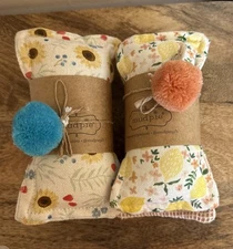 Mud Pie 2 Sets Of 2 Sponges 5" x 3" 41500198 Lemons And Sunflowers