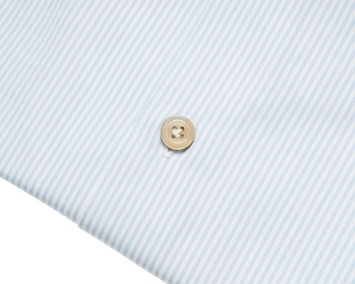 Camisa de vestir Kiton $1,295 nueva con etiquetas azul blanco a rayas 100 % algodón (44 eu) 17.5 EE. UU. - Imagen 3 de 3