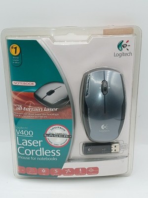 Logitech V400 Laser Cordless Notebook Mouse Metallic Grey - NEW/SEALED