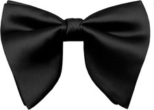 Oversized Bow Ties for Men, Pre Tied Clip on Men'S Black Bowtie for Wedding Tuxe