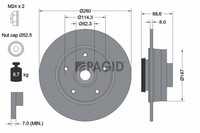 2X Pagid Bremsscheibe Voll Ø260Mm FüR Renault Megane IV Grandtour K9A/M_ B9A/M_