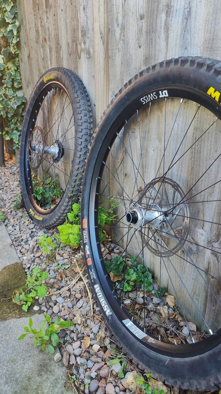 Hope Fortus 30 / Dt Swiss mtb 27.5 wheel set with silver Pro4 rear hubs