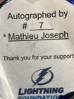 LOT OF 2 Mathieu Joseph Signed Tampa Bay Lightning Pucks Lightning Foundatio COA — photo 2