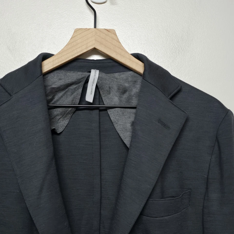 Chaqueta Blazer Abrigo SAMUELSOHN Lana Merino Tejida Gris Para Hombre 42R $795 Negocios Foto 3 de 4