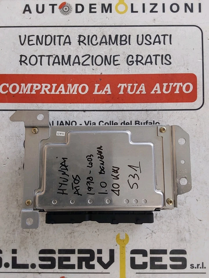 CENTRALINA MODULO UNITA COMANDO GESTIONE MOTORE HYUNDAI ATOS 1.0 BENZINA 98-03 - Immagine 2 di 4
