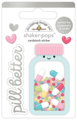 Doodlebug Shaker-Pops 3D Sticker-Pill Better 5A0023DP-1G6FG
