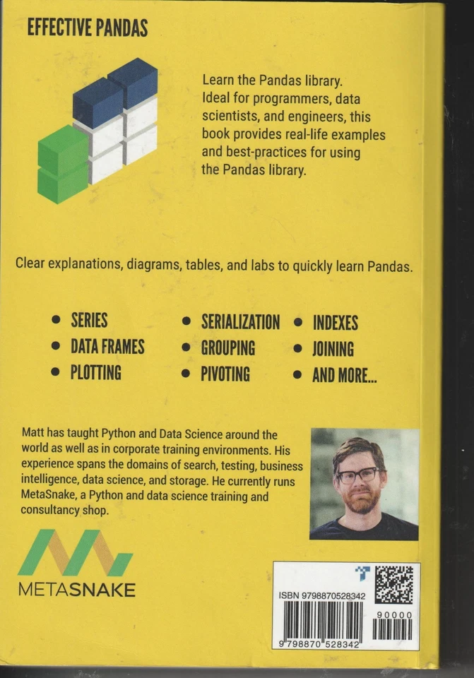 RARE Effective Pandas 2 Opinionated Patterns for Data Manipulation by M Harrison Foto 2 de 2