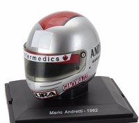 Modellismo Auto Statico Helmet F1 Casco Mario Andretti 126 C2 Ferrari 1982 1/5