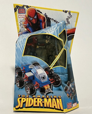 ULTRA RARE Vintage Mega Bloks Marvel 1947 Amazing Spider-Man vs Rhino SEALED