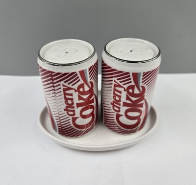 Coca Cola Salz- und Pfefferstreuer Vintage Werbung cherry Coke 80er 90er Teller