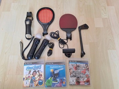 2x Sony Move Controller mit Move Spiele,Kamera und Zubehör ps3 