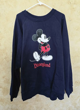 Disneyland Mickey Mouse Navy Crewneck Pullover Sweatshirt Men  s 3XL NWT