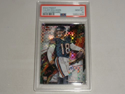 2024 Topps Finest Checkerboard Refractor #61 Caleb Williams Rookie RC PSA 10 GEM