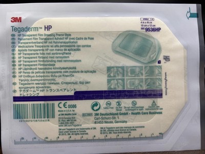 Tegaderm 9536HP Transparent Film Dressing by 3M, 4 x 4.75'' - Lot of 40 Dressings