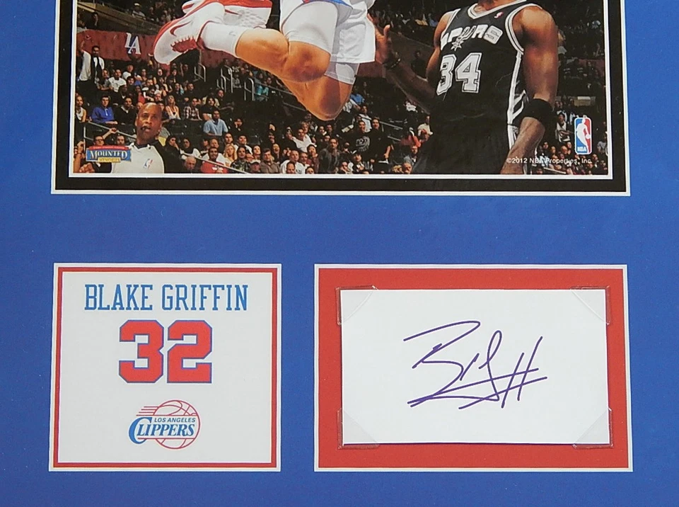 Blake Griffin facsímil firmado corte y foto enmarcado autógrafo cortapeles automáticos #32 Foto 2 de 3