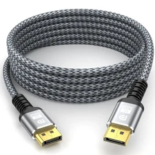 8K DisplayPort Cable,DP 1.4 Cable 25ft(8K@60Hz,4K@144Hz,2K@240Hz) Support 32.4Gb
