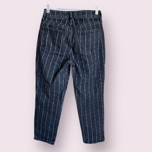 Pacsun Dark Gray Stripped Mom Jean Size 24 - Picture 2 of 9
