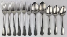 MINUTEMAN COLONIAL BOSTON SATIN Oneida USA SSS Stainless Flatware Lot Of 11 Fork
