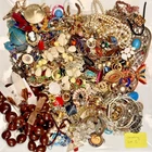Vintage/Retro/Modern Costume ~ 4.2 LBS Grab Bag Jewelry Lot C - Wearable Tangled