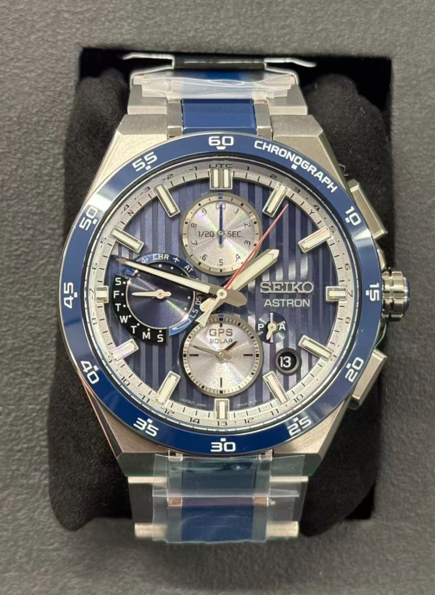 SEIKO ASTRON NEXTER SBXC181 GPS Solar Chronograph Blue Dial