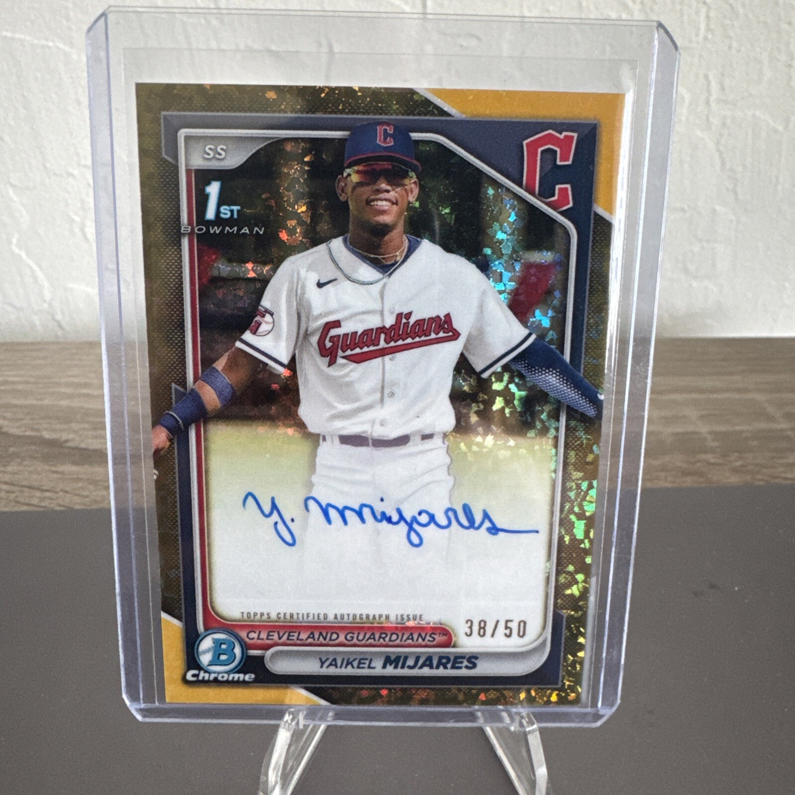 Yaikel Mijares /50 Gold SSP 1st Bowman On-card Auto 2024 Bowman Chrome