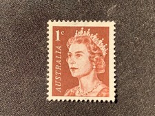 1966 AUSTRALIA DECIMAL DEFINITIVES QUEEN ELIZABETH II 1C RED BROWN QEII - VFU
