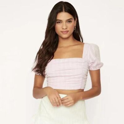 Lost+Wander Light Lilac Pink Top NWT Women SIZE S