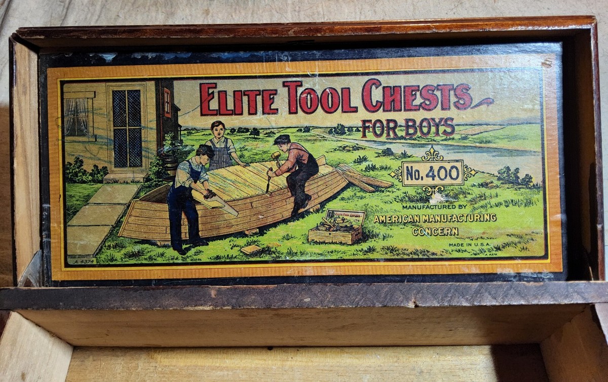 ANTIQUE ELITE TOOL CHESTS FOR BOYS NO. 400 AMERICAN MANUFACTURING
