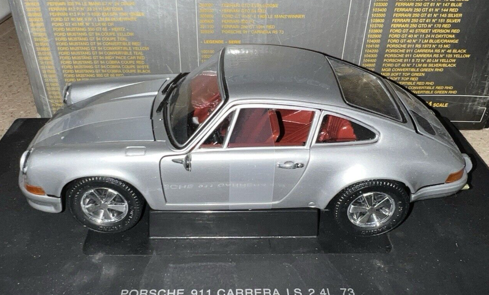 EAGLES RACE 1:18 1973 Porsche 911 S Coupe 2.4L Silver Diecast Car Model Car