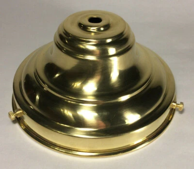 New Unfinished Spun Brass 6" Fitter Fixture Shade Holder With Set Screws #SH766U