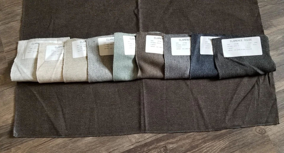 Clarence House Fabric Remnant Swatch Vettore Brown Linen Wool Nylon Craft Sewing - Image 4 of 4