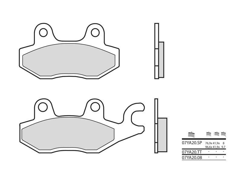 Plaquettes de frein arrière Brembo Voxan 1000 Scrambler matériau fritté haute qualité