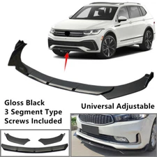 Add-on Universal Adjustable Fit For VW Tiguan 2022 2023 Front Spoiler Splitter 