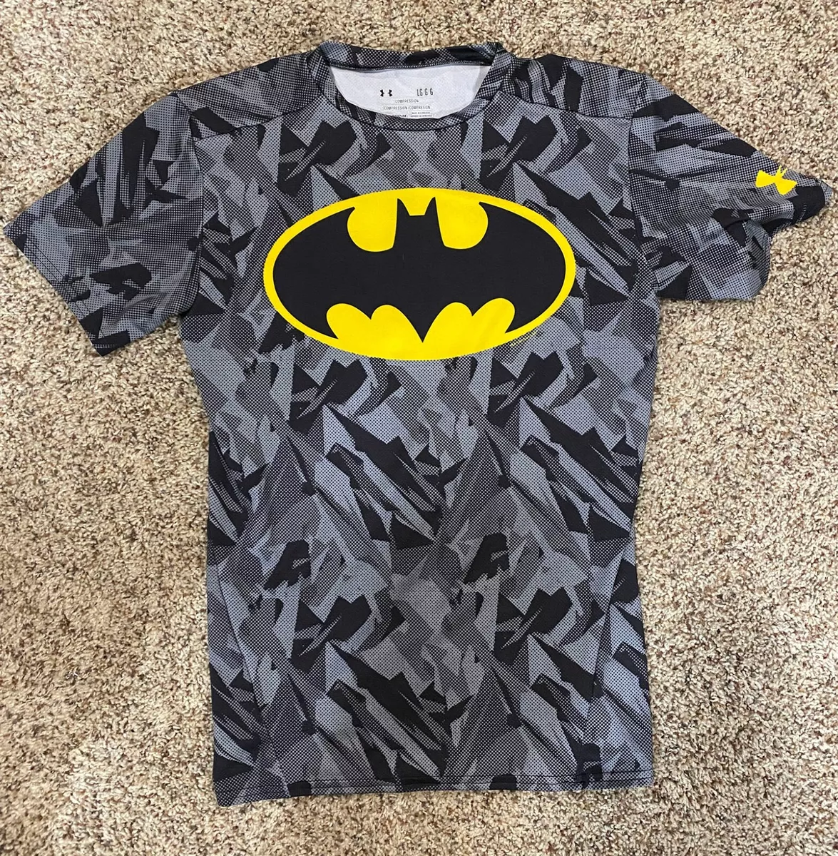 Under Armor Heat Gear Compression Shirt: Batman Boys/Youth Large Athletic eBay