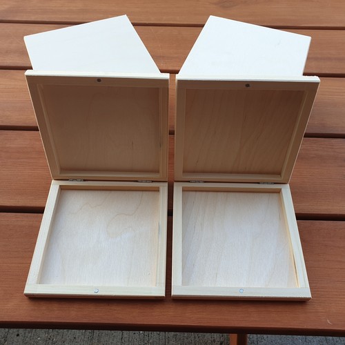 Wooden boxes, for CDs, Set 10, closed with a magnet, Unpainted - Picture 2 of 5
