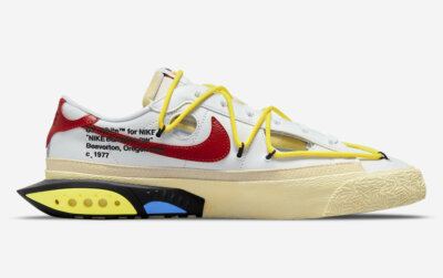 Nike Blazer Low Off White University Red Sail DH7863-100  display picture 3
