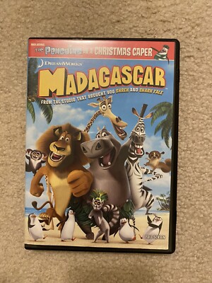 Madagascar (Dvd, 2005, Widescreen) Includes The Penguins In A Christmas Caper