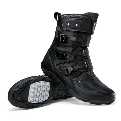 Men Motorcycle Boots Motocross Off-road Riding Racing Shoes High Top Motorbike - Picture 16 of 35