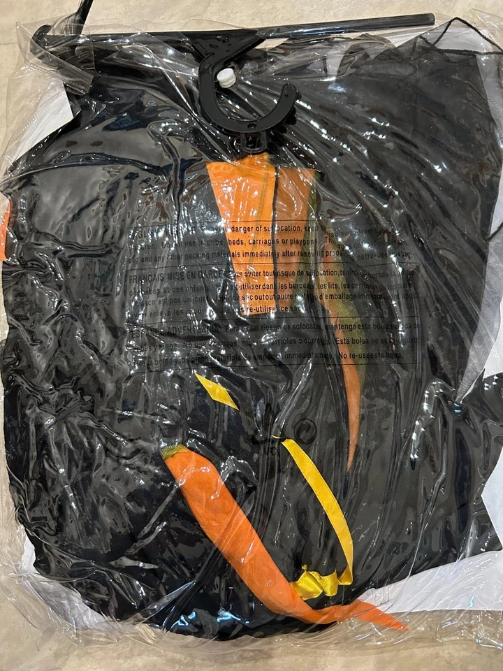 Vestido de bruja y sombrero disfraz NUEVO embalaje al por menor negro naranja para mujer talla grande Foto 2 de 2
