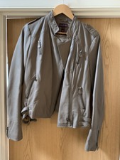 Long Tall Sally Leather Jacket,12, Cappuccino, Hardly Worn, Proceeds To Charity